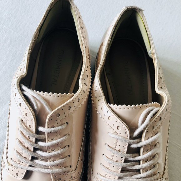 DSW Gunmetal Marushka Wingtip Vegan Pink Patent Oxford 7 - Picture 5 of 11